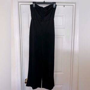 Pink Lily Elegant Black Strapless Jumpsuit